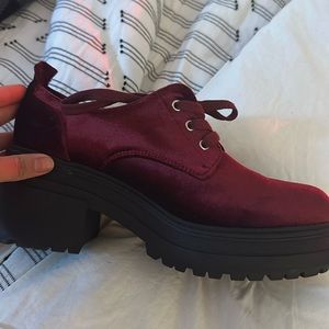 Asos boot pair wine color
